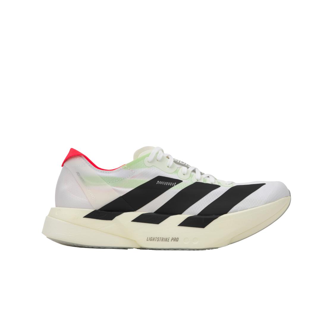 adidas Adizero Adios Pro 4 Bianco Nero Sneakers Uomo Bianco Nuvola Nero Core Argento Metallizzato JR1094 47⅓