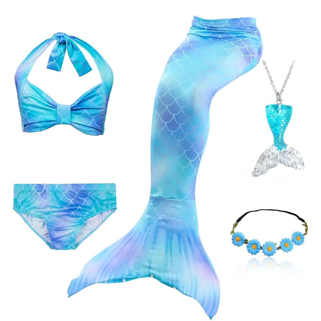 Fancy Mermaid Tail Girls Mermaid Tail for Swimming Costume Mermaid Costume Swimwear Swimsuit Cosplay Birthday Party Halloween