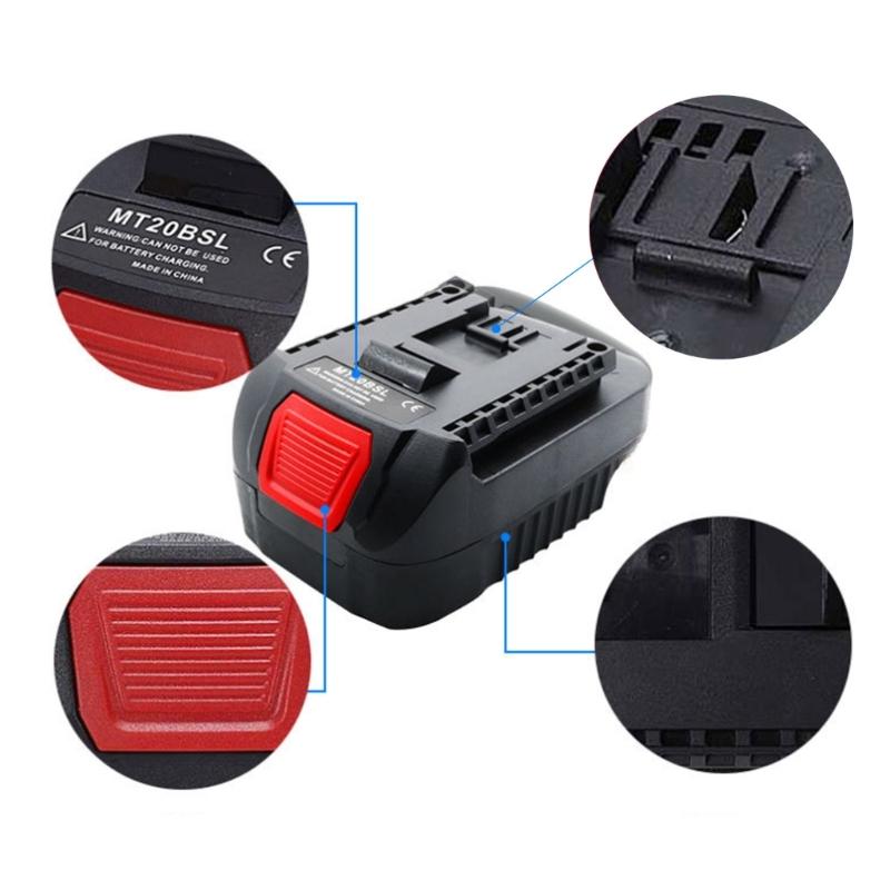Universal 18V Power Tool Adapters Safe Overcharge Defense Ergonomic Designs Batteries Converter Suitable for Power