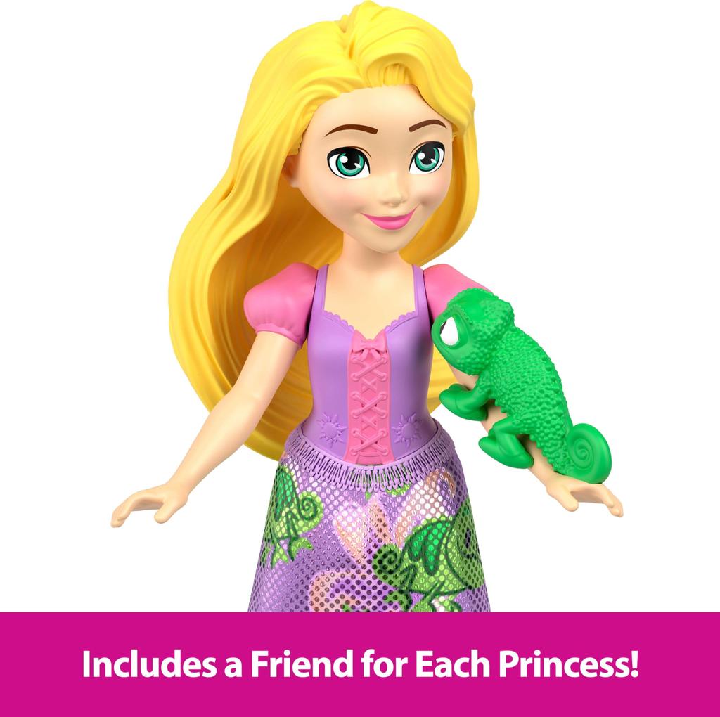 Mattel Disney Princess Friends 5 small poseable dolls in removable skirts or pants and 5 friend 5 inspired by Disney & figures, movies.
