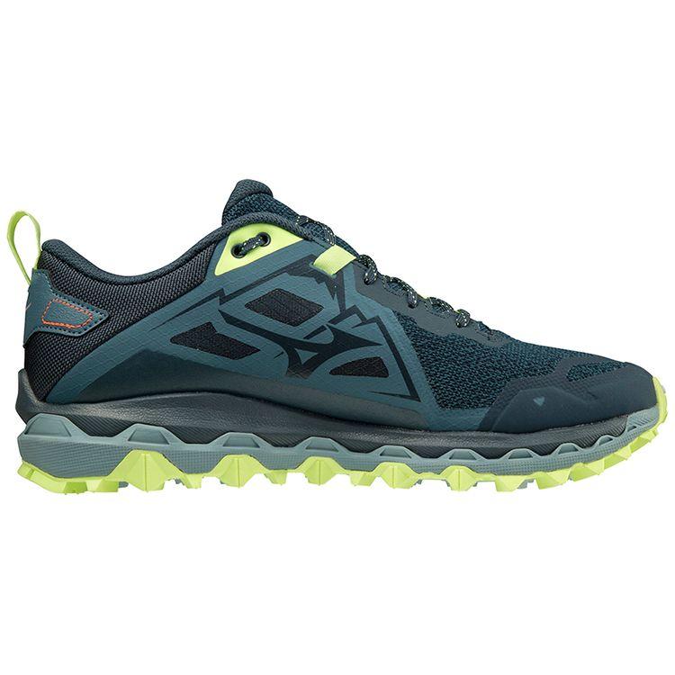 Mizuno Mujin 8 Comfortable Trail Low-Top Running Shoes Men Sneaker Blue Green J1GJ217027