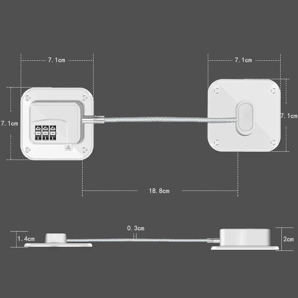 1 ADET Çocuk Güvenlik Kilidi Şifreli Kilit Bebek Güvenliği Buzdolabı Kilidi Anahtarlı Şifreli Kilit Güvenlik Dolap Kilitleri Ev Pencere Kilidi