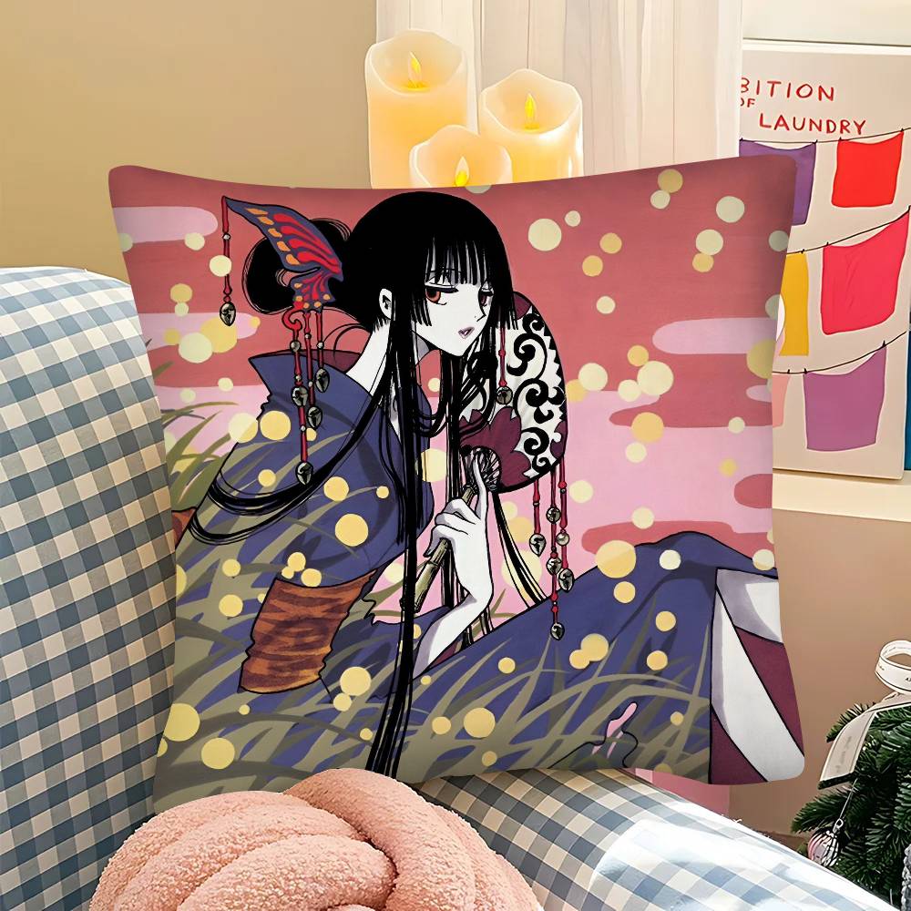 pc Classic Retro Anime XXXHoLiC Pillow Case Fashion Square Pillowcase Bedroom Sofa Room Ins Decoration Leisure