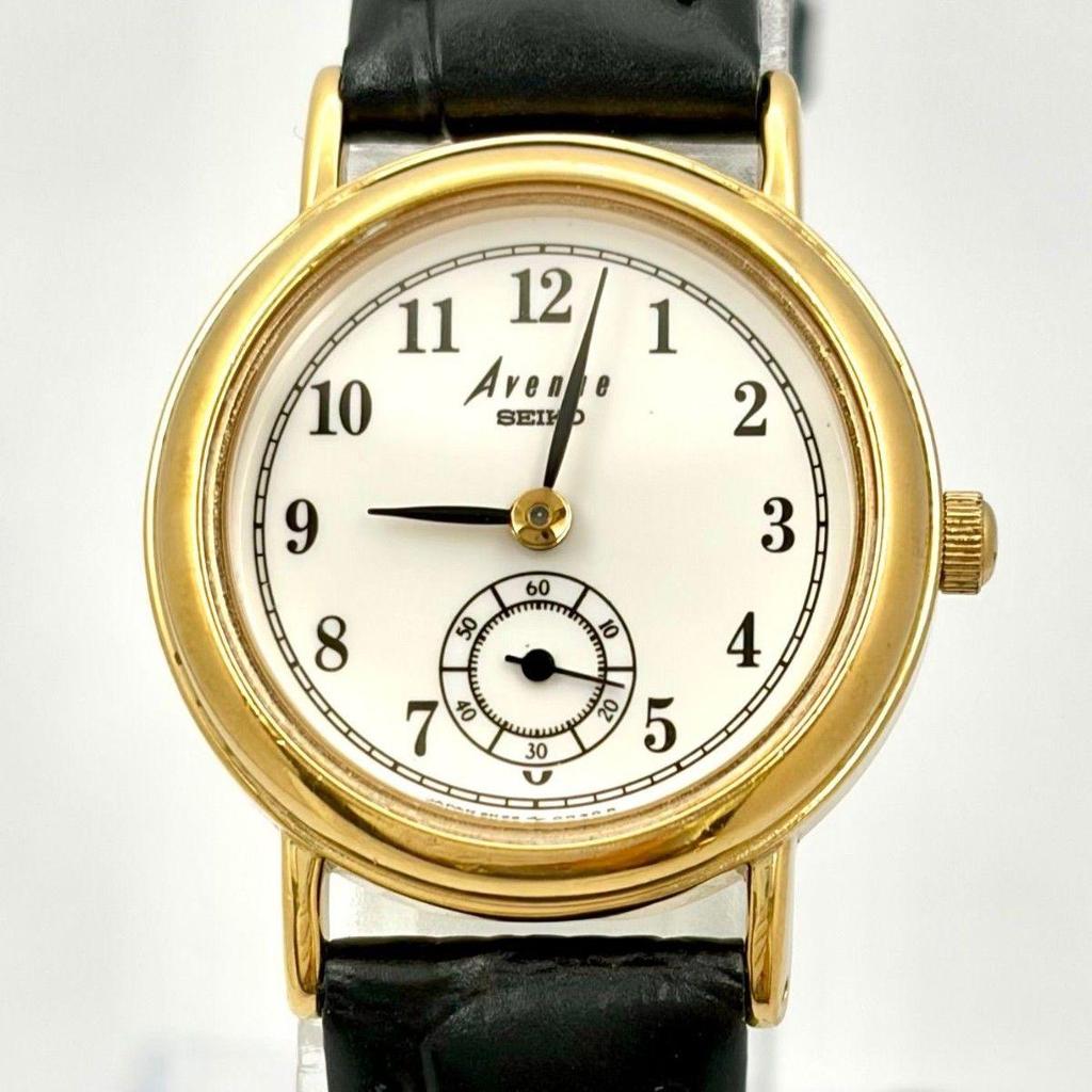 Used [Beautiful/New Battery] SEIKO Avenue Ladies Watch Gold 2K22-0020 805381