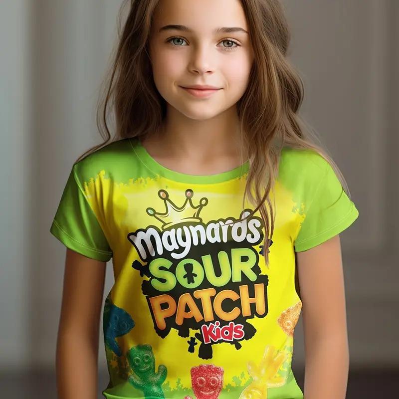 Kinderkleidung Kinder T-Shirt Mädchen Kurzarm Top Cartoon Katze Kawaii Mädchen Sommerkleidung Kinder T-Shirt Kinderkleidung