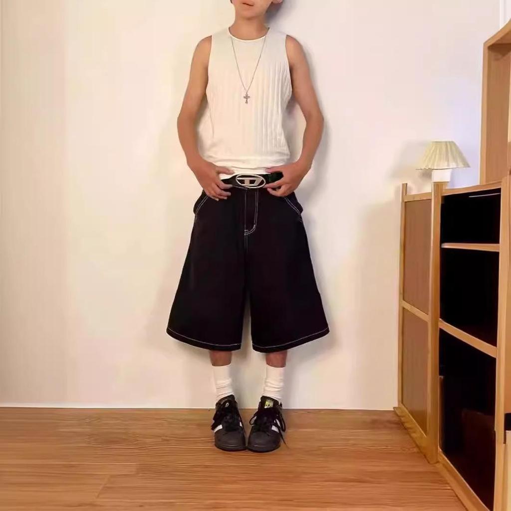Retro Spring Hip Hop Embroidered Straight-Leg Wide Jeans