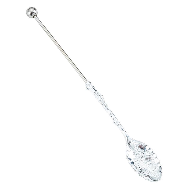 Beaded Coffee Spoon For Dessert And Beverage Long Handle Metal Spoon For Deep Cups DIY Art Design Kitchen Tool
