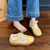Yellow women's new summer mesh breathable thick baseplate shoes versatile