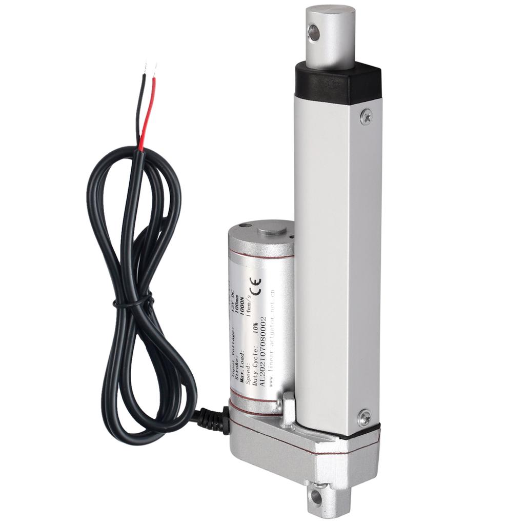 1000N DC 12V Linear Actuator Push 100kg 1000N 50mm 100mm 150mm 200mm 250mm 300mm 350mm Stroke Linear Drive Electric Motor 14mm/s