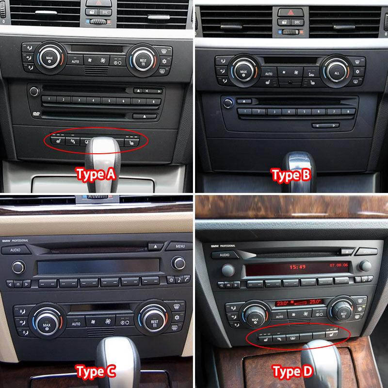 For BMW 3 Series E90 E92 E93 2005-2012 Car Interior Accessories Center Control Air Conditioner CD Control Panel Frame Trim Black