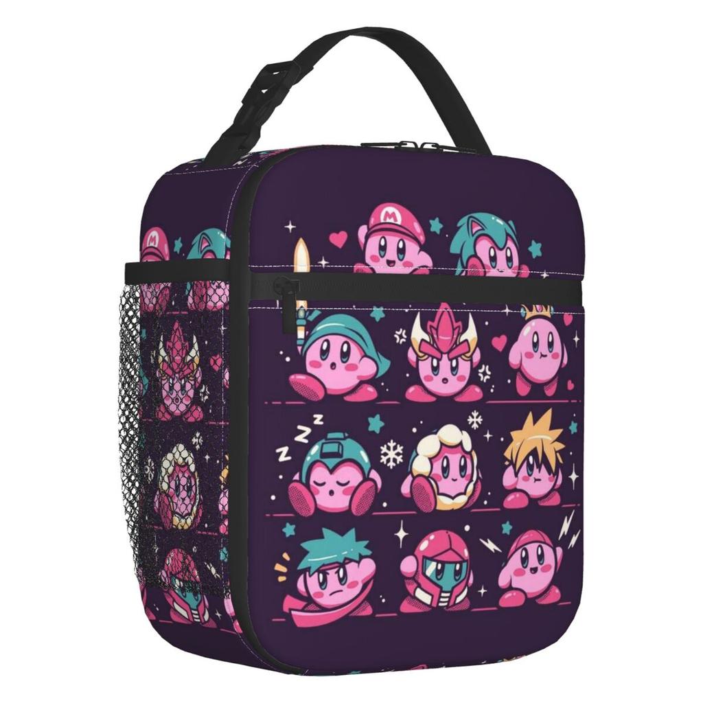 Scatola Pranzo Riutilizzabile Personalizzata Kirby Cartone Animato Gioco per Donne Multifunzione Borsa Termica per Alimenti Isolante Studente Scolastico