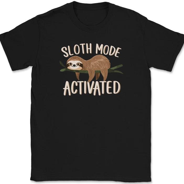 

Sloth Mode Activated T-Shirt Funny Cute Lazy Sleepy Humor Animal Tee 4XL