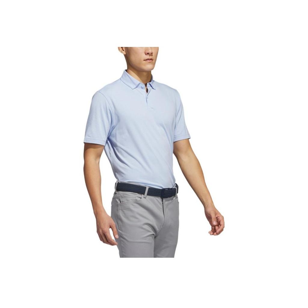 Adidas Pure Cotton Logo Embroidered Polo Shirt Men Tops Light-Pink Blue HS1109