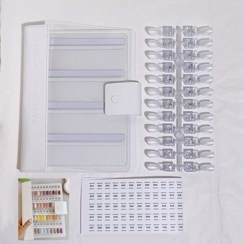 78-450 Farben Magnetische Spitzen Nail Art Musterbuch Maniküre Farbtest Aufbewahrungsbuch Große Acryl-Werke Auslage Farbkarten