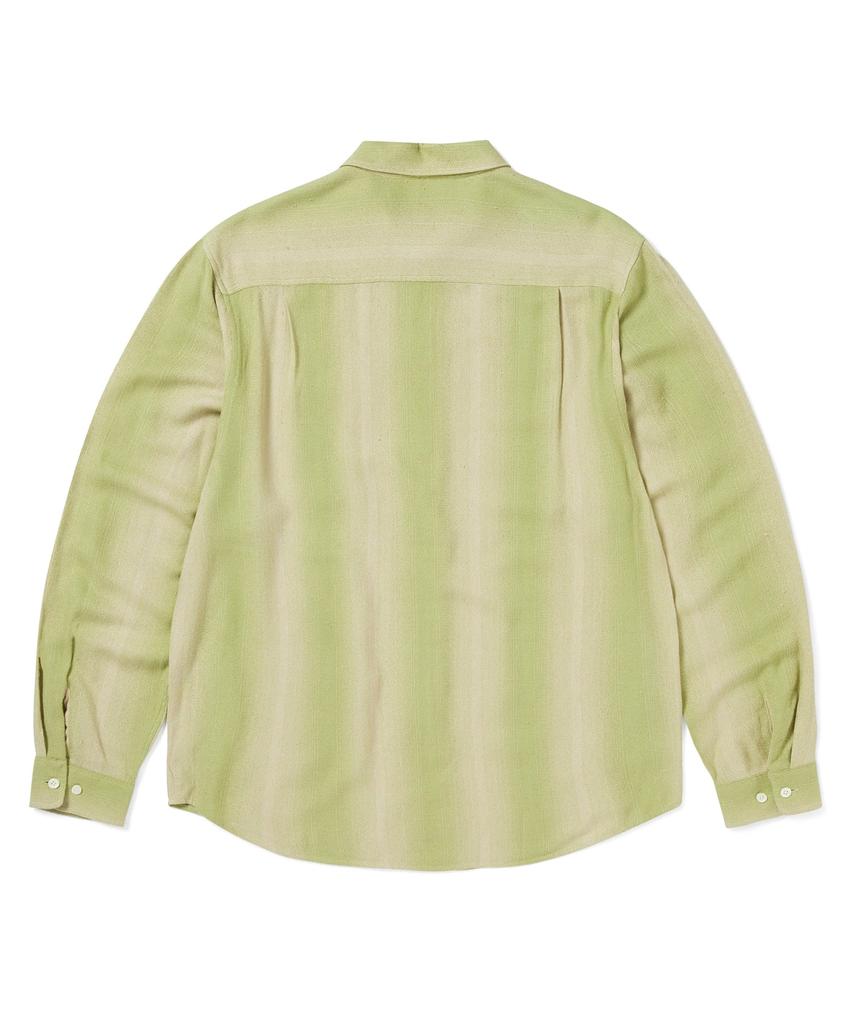THISISNEVERTHAT Nep Bold Striped Shirt Yellow Green
