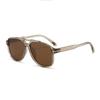 Women's Fashion Cat Eye Polarized Sunglasses - Large Frame, Double Bridge, Trendy European American Style, Sun Protection.
