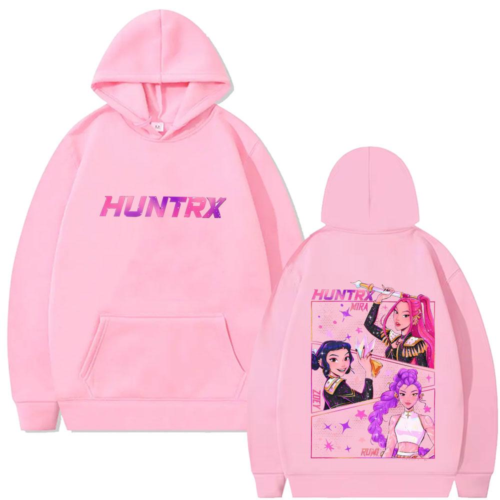 Movie KPop Demon Hunters Hoodie Rumi Mira Zoey Graphic Sweatshirt Men's Women's Fashion Oversized Fleece Pullover