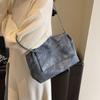 Vintage Large Capacity Denim Tote Bags for Women Shoulder Bags Versatile Chain Casual Large Bag Shopping Bags Bolsos De Mujer