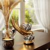 Resin Hand Shape Lotus Candle Holder Vintage Carved Fairy Candle Cup  Home Decor
