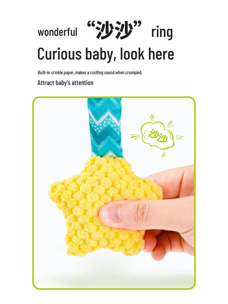 Multifunctional Baby Car Seat Crib Toy: Stroller Pendant, Funhouse Mirror, Soothing Rattle