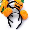 Kids Halloween Pumpkin Party Headwear Hair Hoop Soft Fluffy Fabric Headband DIY Decoration