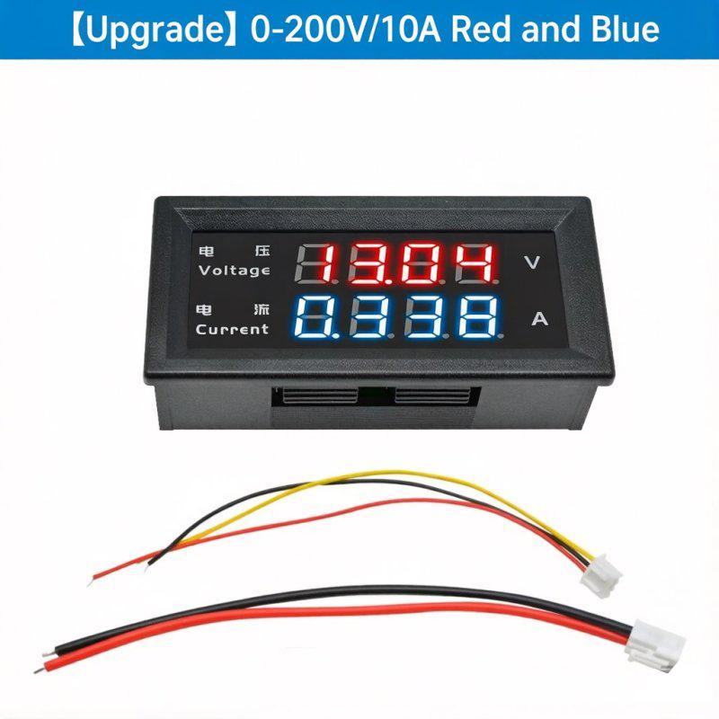 LIZAO DC 0-100V/200V Digital Voltage Current Power Meter 10A/50A/100A Dual Display Panel Meter