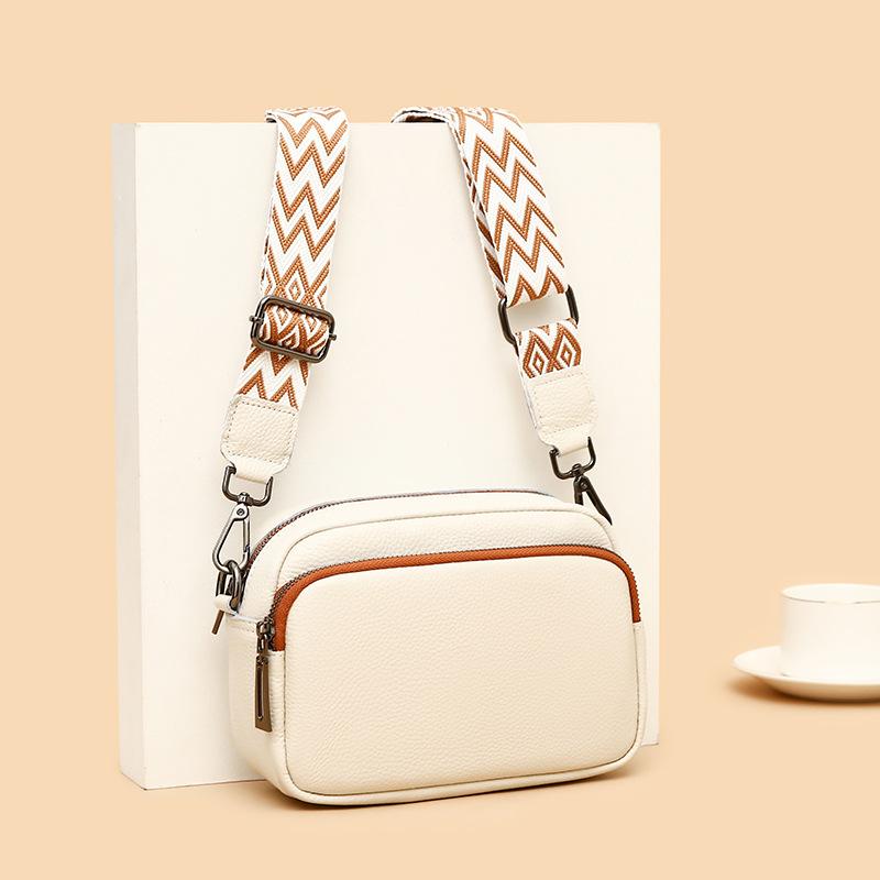 Leather Niche High-End Bag Women'S Simple Fashion Portable Shoulder Bag Crossbody Small Square Bag