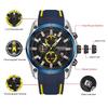 Megir Men's Quartz Watch Luxury Silicone Band 3ATM Water Resistant Business Chronograph Mens Sports WristWatches
