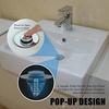Universal Pop Up Valve Plug Drain Filter Drain Fitting Sink Bounce Drain Plug Bounce Drain Filter Sink Drain Plug Stopper with Basket