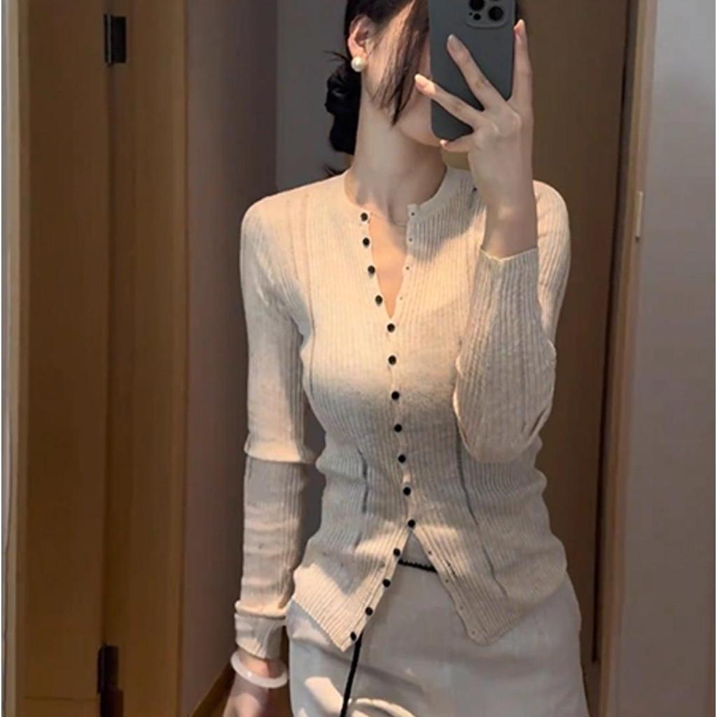 Zierliche, Elegante, Figurbetonte, Langärmelige Spitze Strickpullover für Damen Herbst und Winter, Ein Vielseitiger Strickpullover für Heiße Girls