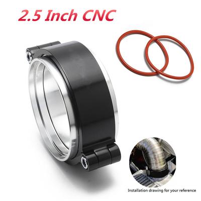 CNC Hliníková příruba pro upevnění výfuku pro 2,5palcové turbo downpipes