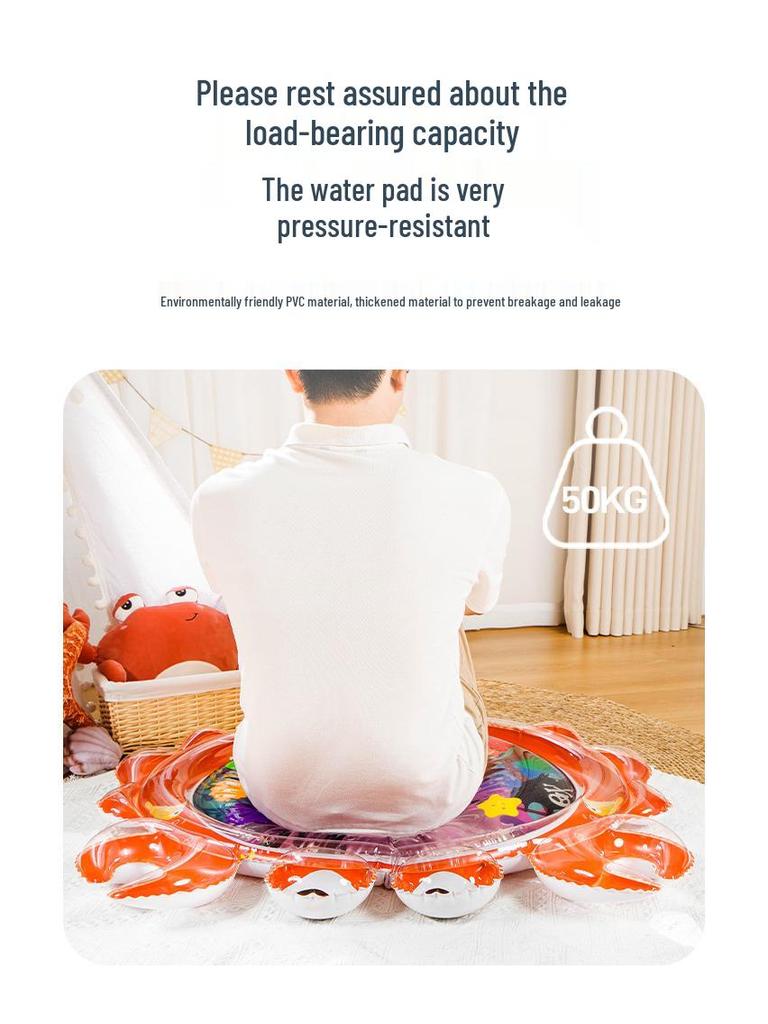 Jollybaby Baby Crab Crawling Water Mat for 0-1 Year Olds