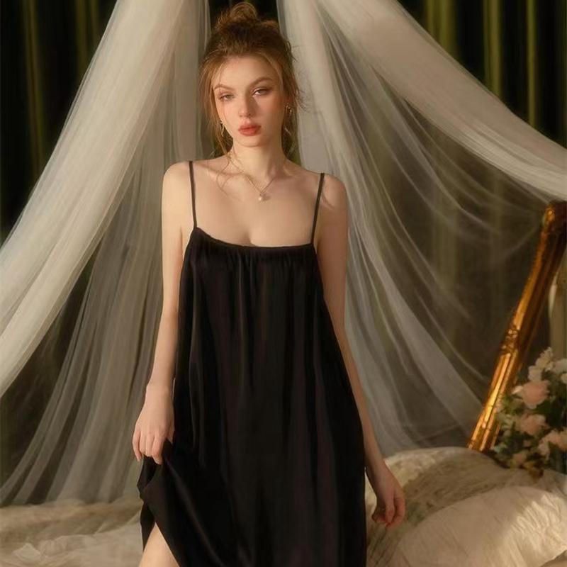 

Женская ночная сорочка на тонких бретельках, свободная, сексуальная домашняя одежда 2XL