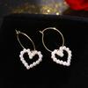 Oversize Hoop Earrings for Women Acrylic Beads Imitaiton Pearl Women Earrings Colorful Beads Round Earrings Pendientes Acrilicos