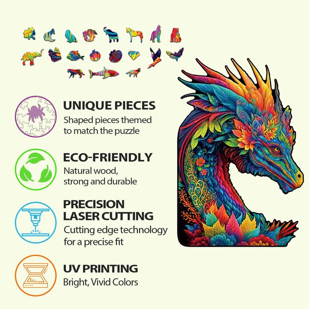 Jigsaw Puzzle Mysterious Animal Puzzles Dog Puzzles Present Designed for Adult Children Instructive Fabulous Present Interactive Games Wooden