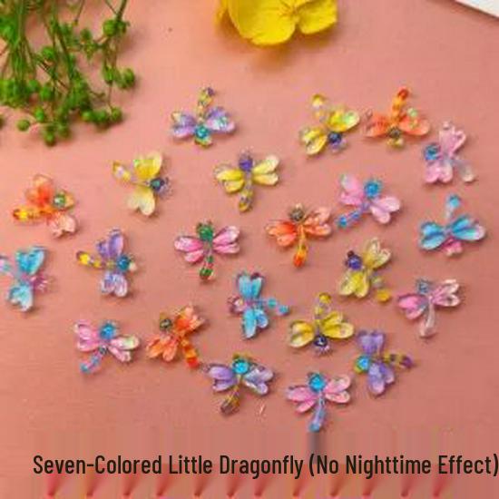 Luminous Dragonfly Nail & Hair Rhinestone Accessories