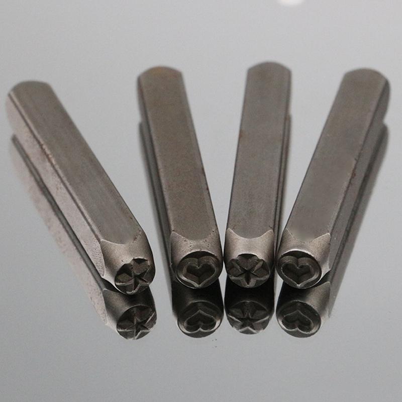 1pc Star Steel Die Metal Stamping Tool 2/3/4/5/6/8mm Five-pointed Star Punch Tools DIY Jewelry Leather Rating Plate LOGO Stamp