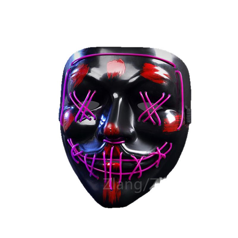 LED Cyberpunk Halloween Blood-Stained Ghost Mask
