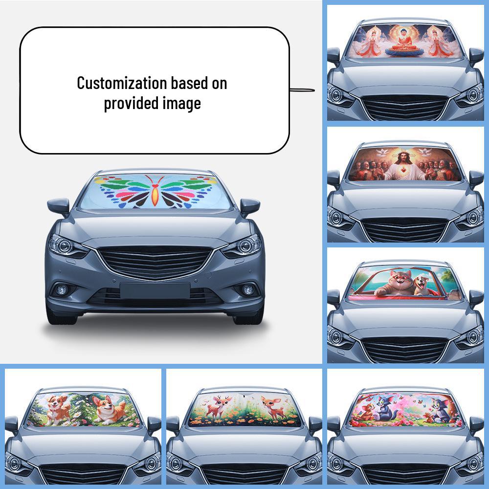 Car Sunshade Anti-UV Full Blackout Visor 150x70 cm серебряный