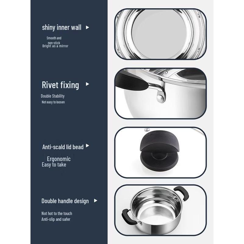 COOKER KING 304 Stainless Steel 20cm Soup/Milk Pot