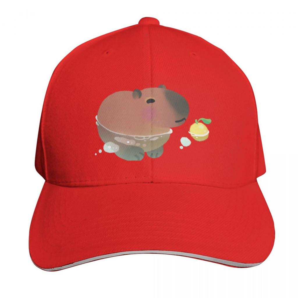 Capybath time Baseball Cap New In The Hat birthday Snapback Cap Winter hat Ladies Unisexs