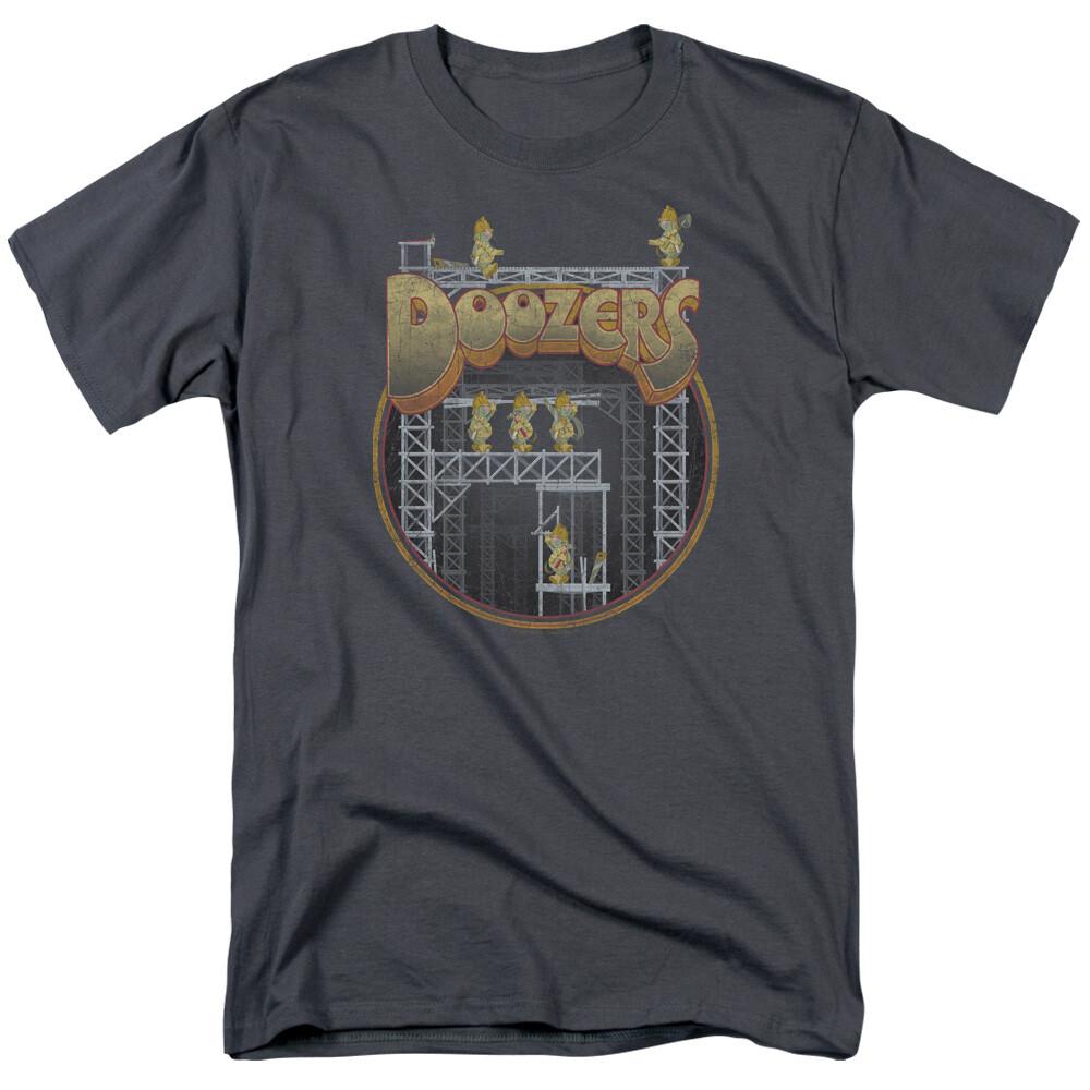 Fraggle Rock Doozers Construction T Shirt Mens Licensed Classic TV Show Charcoal L