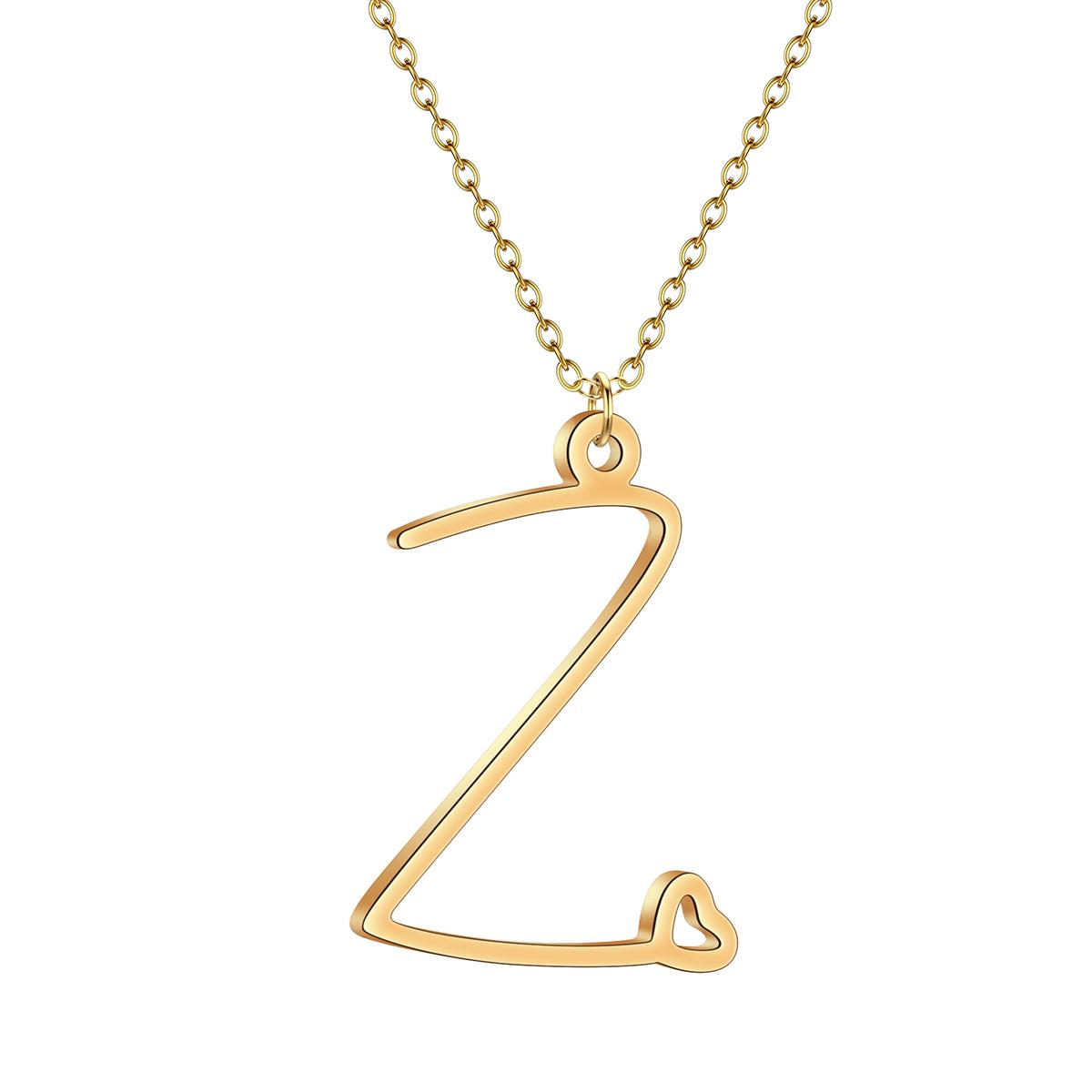 

Kinitial Stainless Steel Initial Necklace Chain Necklace Name Combo Necklace Love Heart Art Letter Birthday Gift Silver