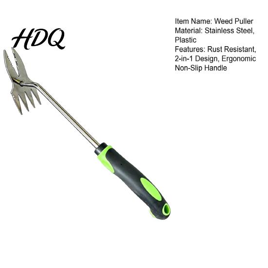 Thick Rootlet Weed Remover 2-in-1 Puller Heavy Duty Stainless Steel Hand Weeder