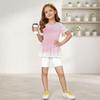 Girls Summer Outfit Short Sleeve Ruffle Hem Top and Shorts Set Lightweight Breathable Two Piece Toddler Clothes