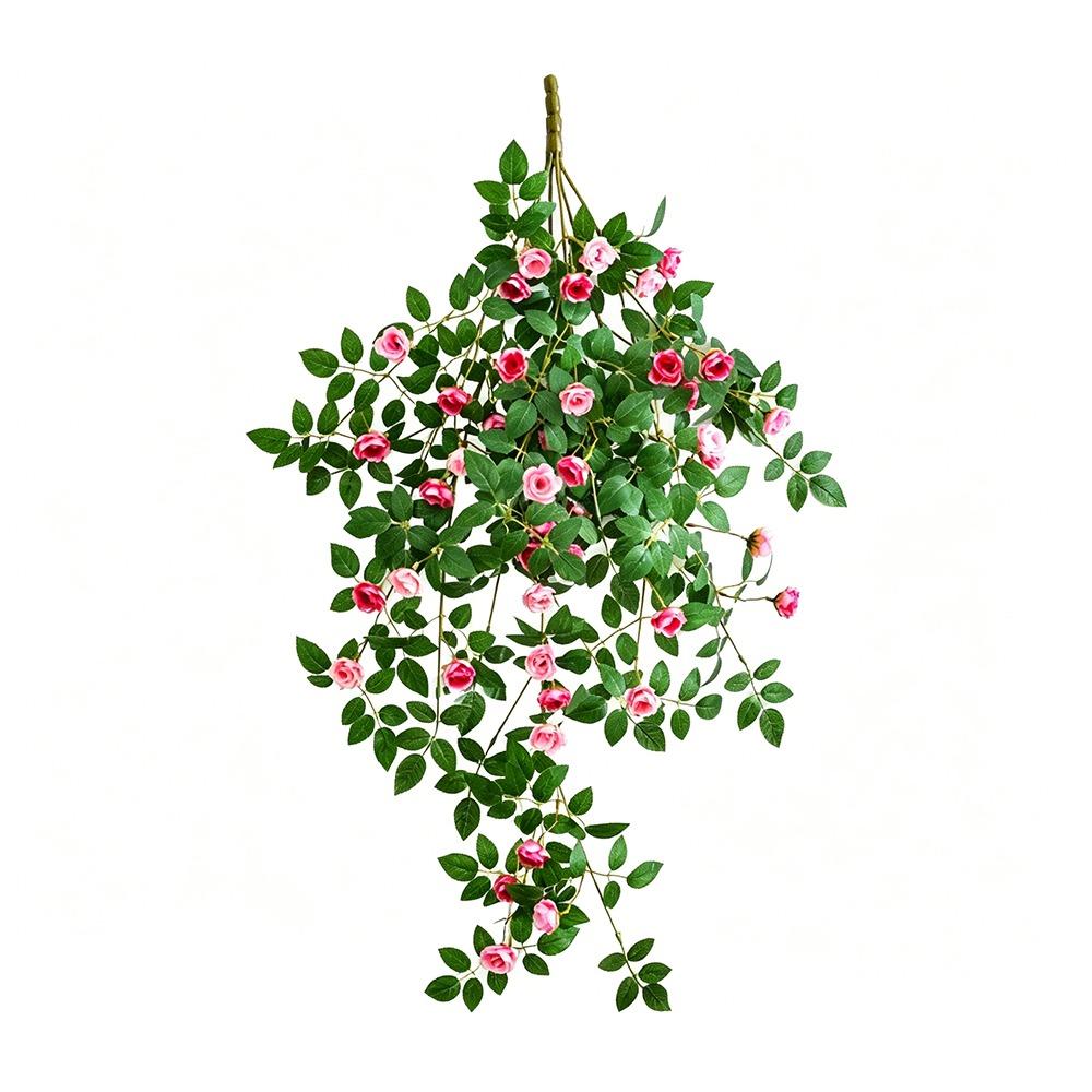Garland Rose Vine Artificial Rose Vine Hanging Wall Green Plant Hanging Flower DIY Decoration Fake Rose Vine Home Decoration розы красного