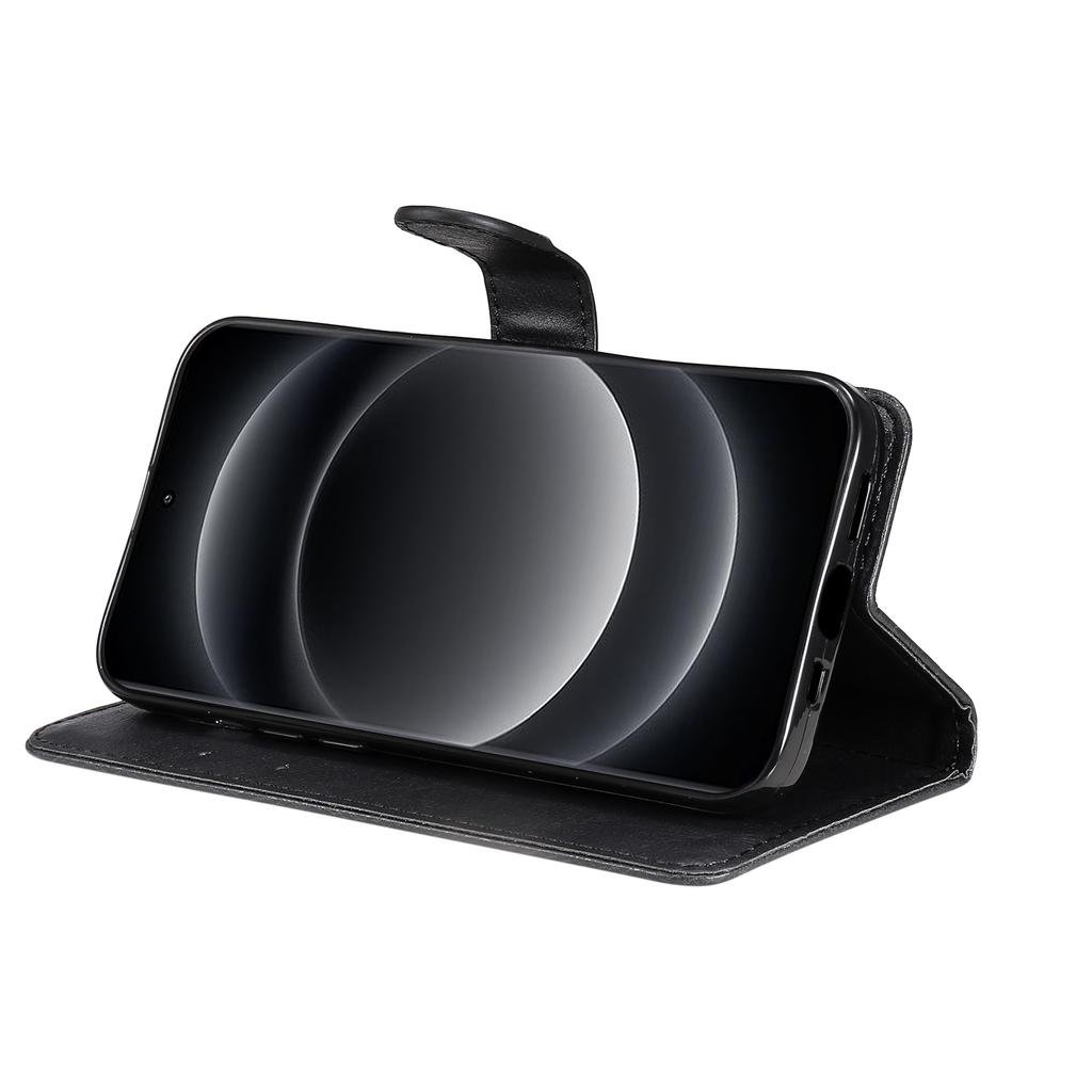 For Xiaomi 14 Ultra Case Solid Color Leather Mobile Cover Wallet Stand with Strap