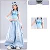 Trendy Blue Jazz Dance Costumes for Girls - Fashionable Performance Outfits for Children's Fashion Shows