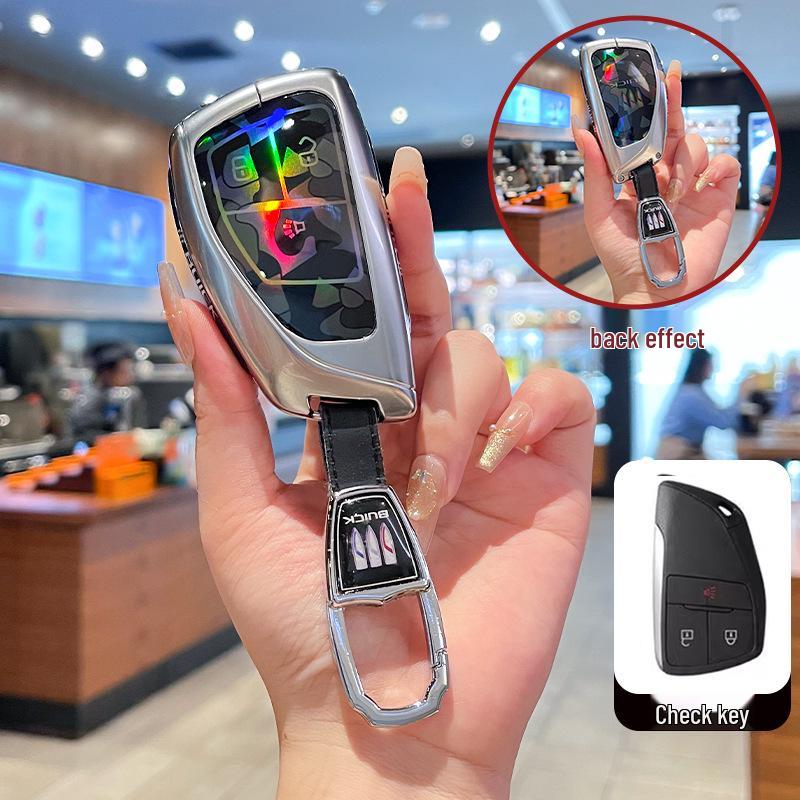 High-End Full-Coverage Metal Key Fob Case for Buick Envision Plus, Envision S/GS, and LaCrosse Cars
