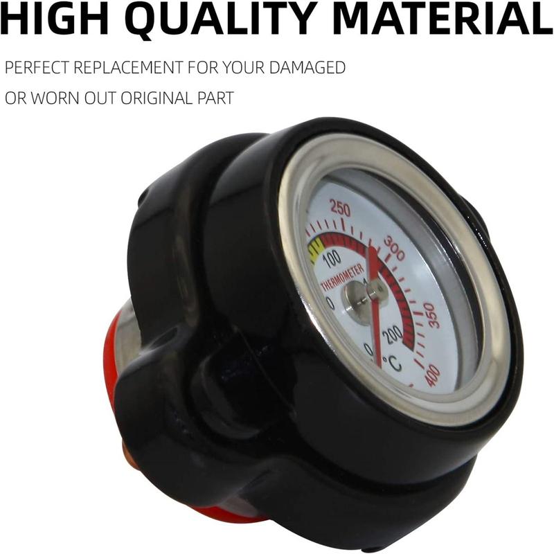 1.8 Bar High Pressure Radiator Cap 25.6psi with Temperature Gauge for Honda Ranger Husqvarna Motorcycle Dirt Bike ATV Models